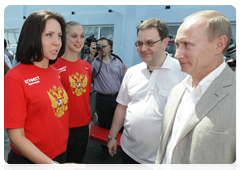 Prime Minister Vladimir Putin visits the South Federal Athletic Training Centre in Sochi|14 july, 2010|17:40