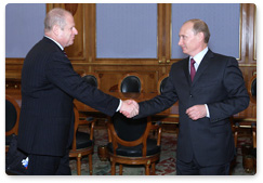 Prime Minister Vladimir Putin meets with Grigory Elkin, head of the Federal Agency for Technical Regulation and Metrology