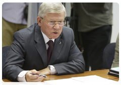 Anatoly Perminov, head of the Russian Space Agency Roscosmos, at a meeting at the Energia Rocket and Space Corporation|19 july, 2010|16:11