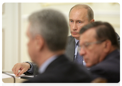 Prime Minister Vladimir Putin at a meeting of the Government Presidium|19 july, 2010|18:40