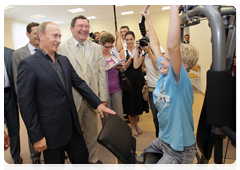 Prime Minister Vladimir Putin visiting a community centre in the village of Tulinovka, Tambov Region|2 july, 2010|20:01