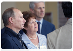 Prime Minister Vladimir Putin visiting a community centre in the village of Tulinovka, Tambov Region|2 july, 2010|20:02