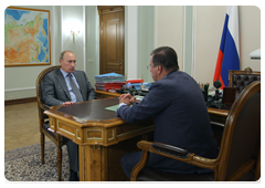 Prime Minister Vladimir Putin during a meeting with First Deputy Prime Minister Viktor Zubkov|21 july, 2010|13:23