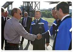 Prime Minister Vladimir Putin visiting the Chelyabinsk Metallurgical Plant|23 july, 2010|18:43