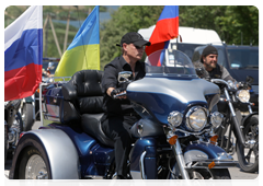 Prime Minister Vladimir Putin attending the 14th International Bike Show|24 july, 2010|17:51