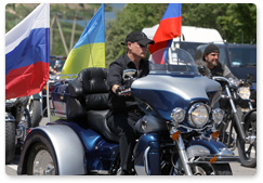 Prime Minister Vladimir Putin visits the 14th International bike show in Sevastopol