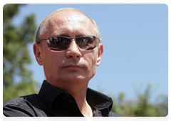 Prime Minister Vladimir Putin attending the 14th International Bike Show|24 july, 2010|18:03