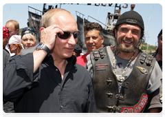 Prime Minister Vladimir Putin attending the 14th International Bike Show|24 july, 2010|19:01