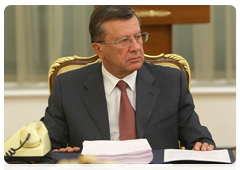 First Deputy Prime Minister Viktor Zubkov at a meeting of Vnesheconombank’s Supervisory Board|28 july, 2010|22:14