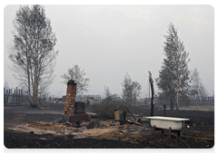 Деревня Верхняя Верея в Выксунском районе Нижегородской области, серьезно пострадавшая от лесных пожаров|30 июля, 2010|13:22