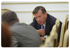 First Deputy Prime Minister Viktor Zubkov at a meeting of the Government Presidium|5 july, 2010|16:27