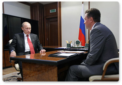 Prime Minister Vladimir Putin meets with Stavropol Governor Valery Gayevsky