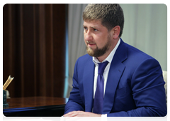 Chechen President Ramzan Kadyrov meeting with Prime Minister Vladimir Putin|6 july, 2010|22:21