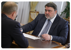 Federal Antimonopoly Service Head Igor Artemyev meeting with Prime Minister Vladimir Putin|13 august, 2010|13:05