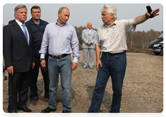 Prime Minister Vladimir Putin visiting peat bog fire fighting sites in the Moscow Region’s Kolomna|16 august, 2010|20:10