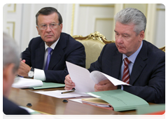 First Deputy Prime Minister Viktor Zubkov and Deputy Prime Minister and Head of the Government Executive Office Sergei Sobyanin at a meeting of the Government Presidium of the Russian Federation|20 august, 2010|18:38