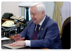 Oleg Tabakov, artistic director and manager of the Chekhov Moscow Art Theatre at a meeting with Prime Minister Vladimir Putin|21 august, 2010|18:30