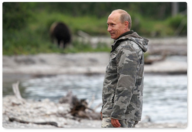 Prime Minister Vladimir Putin visits the South Kamchatka federal nature reserve
