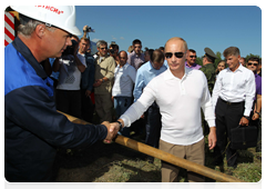 Prime Minister Vladimir Putin visiting the construction site of the Vostochny national cosmodrome|28 august, 2010|12:27