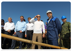 Prime Minister Vladimir Putin visiting the construction site of the Vostochny national cosmodrome|28 august, 2010|12:27