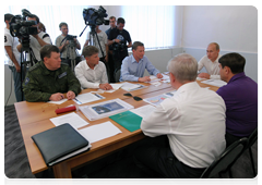 Prime Minister Vladimir Putin holds a meeting in the town of Uglegorsk in the Amur region on the establishment of the Vostochny Russian National Space Centre|28 august, 2010|12:33