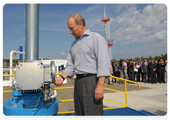 Prime Minister Vladimir Putin at the opening ceremony for the Russian section of the Russia-China pipeline|29 august, 2010|10:22