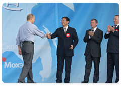 Председатель Правительства Российской Федерации В.В.Путин принял участие в церемонии открытия российского участка нефтепровода «Россия-Китай»|29 августа, 2010|10:25