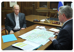 Prime Minister Vladimir Putin meeting with the Governor of Moscow Region Boris Gromov|3 august, 2010|17:35