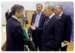 Prime Minister Vladimir Putin, Deputy Prime Minister Sergei Ivanov, Minister of the Interior Rashid Nurgaliyev and Governor of the Trans-Baikal Territory Ravil Geniatulin|30 august, 2010|19:33