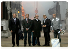 Prime Minister Vladimir Putin visiting a copper smelter at Norilsk Nickel|31 august, 2010|15:34