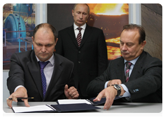 A number of documents were signed in the presence of Russian Prime Minister Vladimir Putin following the meeting in Norilsk|31 august, 2010|16:33