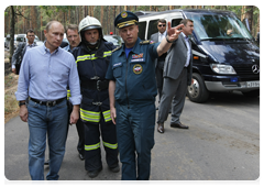 Prime Minister Vladimir Putin at the Emergencies Ministry camp in the Voronezh Region|4 august, 2010|14:51