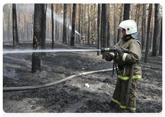 Prime Minister Vladimir Putin at the Emergencies Ministry camp in the Voronezh Region|4 august, 2010|14:51