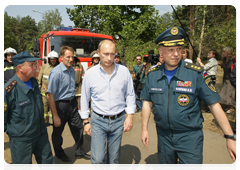 Prime Minister Vladimir Putin in Voronezh Hospital No. 8, which had been saved from wildfire|4 august, 2010|14:57