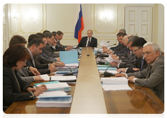 Prime Minister Vladimir Putin during a meeting of the Government Commission on Monitoring Foreign Investment|4 august, 2010|19:35