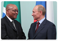 Prime Minister Vladimir Putin meeting with South African President Jacob Zuma|5 august, 2010|19:55