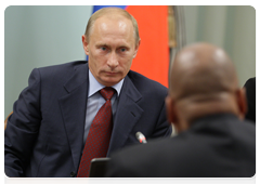 Prime Minister Vladimir Putin meeting with South African President Jacob Zuma|5 august, 2010|19:55