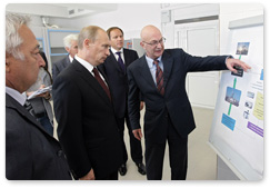 Prime Minister Vladimir Putin visits new Oil and Gas Institute building at Siberian Federal University in Krasnoyarsk