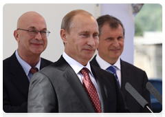 Prime Minister Vladimir Putin at the opening ceremony of new Oil and Gas Institute building at Siberian Federal University during his trip to Krasnoyarsk|1 september, 2010|10:03