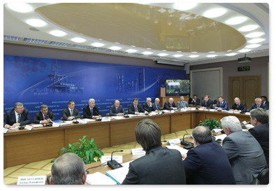 Prime Minister Vladimir Putin chairs a meeting in Nizhny Novgorod to discuss the future of the petrochemical industry