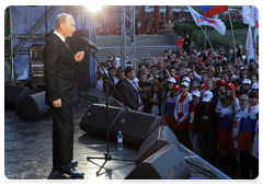 Prime Minister Vladimir Putin giving a speech at art festival in Volga Federal District|14 september, 2010|21:04