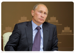 Prime Minister Vladimir Putin holding a video conference on relief efforts in the regions affected by the summer’s wildfires|16 september, 2010|17:25