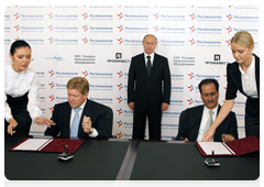 A number of documents of State Corporation Russian Technologies have been signed in the presence of Prime Minister Vladimir Putin during the Ninth International Investment Forum|17 september, 2010|16:26