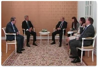 Prime Minister Vladimir Putin meets with Chairman and CEO of JPMorgan Chase & Co. James Dimon