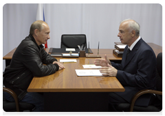 Prime Minister Vladimir Putin with President of the Republic of Adygea Aslan Tkhakushinov|17 september, 2010|23:11