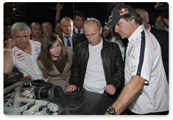 Prime Minister Vladimir Putin visits Maikop, speaks with drivers participating in  the Silk Road Challenge, the Dakar Series