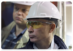 Председатель Правительства Российской Федерации В.В.Путин посетил судно «Солитэр», которое укладывает трубы газопровода «Северный поток» в Финском заливе|20 сентября, 2010|19:48