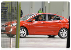 Prime Minister Vladimir Putin at the opening ceremony for a full-cycle Hyundai plant|21 september, 2010|17:27