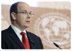 Prince Albert II of Monaco at the international forum The Arctic: Territory of Dialogue|23 september, 2010|13:05
