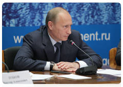 At the meeting chaired by Prime Minister Vladimir Putin to discuss progress made on investment projects in the timber industry|28 september, 2010|21:26